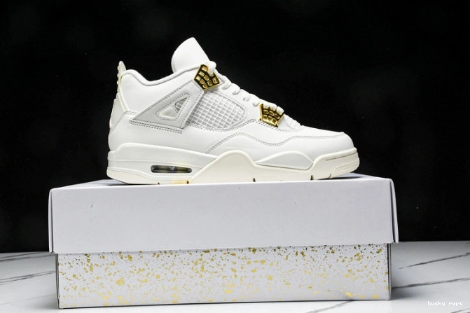Rep Husky Jordan AQ9129-170 Gold 4 Metallic Retro 0723
